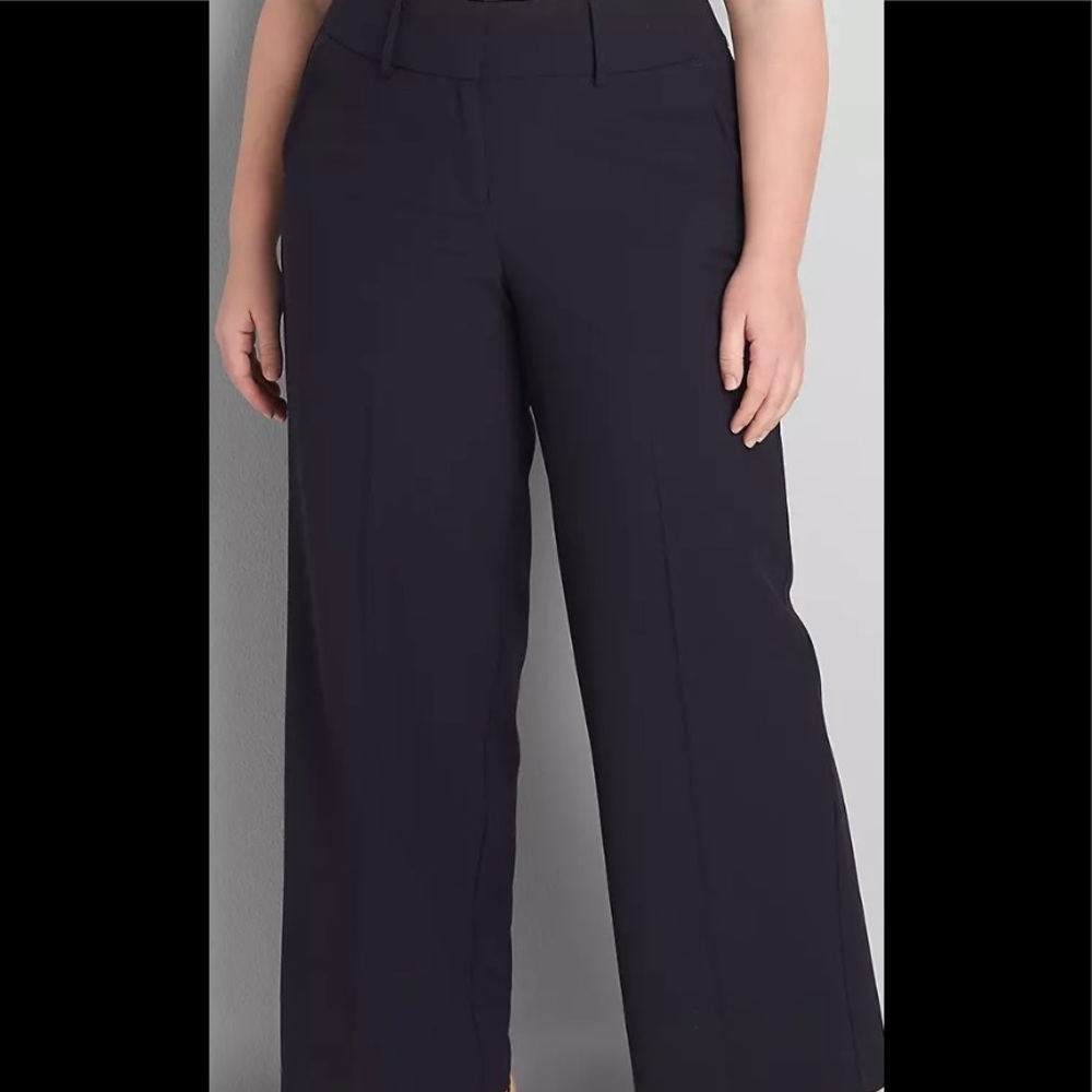 Lane Bryant NWT High Rise Wide Leg Pant Black 20S